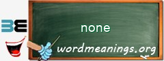 WordMeaning blackboard for none